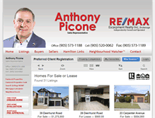 Tablet Screenshot of anthonypicone.ca